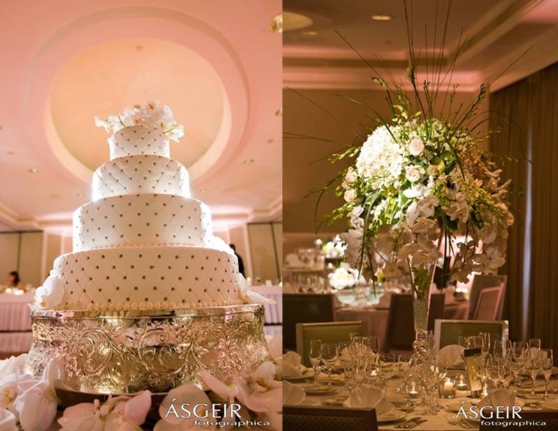 Ritz Carlton Laguna Niguel Wedding - Centerpiece and cake